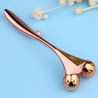 Rouleau de massage facial en métal à double boule, outil portable de lifting du visage, anti-gonflement, soin de la peau pour le visage et le corps
