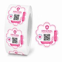 Étiquette de sécurité holographique personnalisée avec code QR à scanner ici, numéro de série, feuille d'autocollants pour l'emballage des produits, étiquettes autocollantes