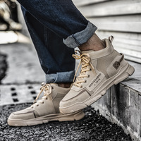 2022 sonbahar ve kış yeni yüksek Top erkek Sneakers Casual moda düz renk spor öğrenci ayakkabı sıcak Martin çizmeler