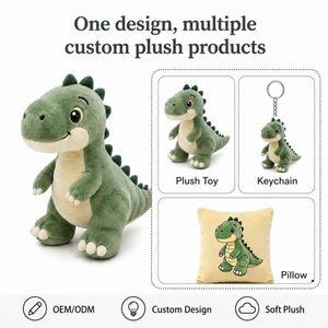 Peluche de Dinosaurio Personalizado, Juguete de Peluche Suave para Niños, Regalo de Peluche de Dibujos Animados, Decoración para el Hogar, Bajo MOQ, ODM, OEM, Poliéster - Product Image 2