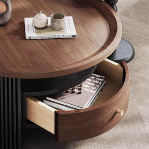 Tavolino da Caffè Moderno Nordico - Arredamento per Soggiorno di Lusso in Legno Massello Durevole ed Ecologico, Elegante e Salvaspazio - Product Image 6