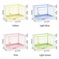 Cage pour chien d'intérieur robuste avec plateau amovible, porte sécurisée et base stable