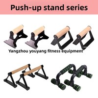 Barres de parallettes XLAN en bois pour pompes et exercices au sol, antidérapantes, pour calisthénie, avec support métallique robuste, capacité 500 lbs