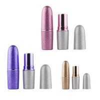 Emballage de rouge à lèvres en plastique de couleur personnalisée avec un design en forme de balle, brillant, imperméable, mat, sérigraphié