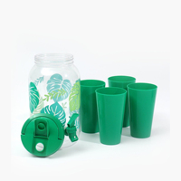 Distributeur de boissons transparent sans BPA Funtime avec robinet et couvercle, design portable pour les fêtes, grande capacité pour jus et thé glacé