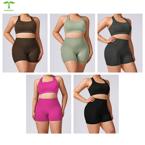Abbigliamento donna taglie forti per abbigliamento da palestra Set di <span class=keywords><strong>Leggings</strong></span> taglie forti per donna 3xl abbigliamento sportivo da palestra Set Fitness - Product Image 6
