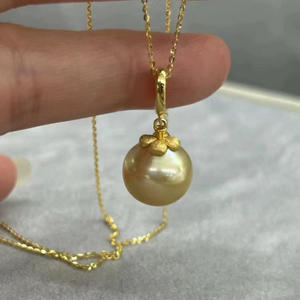 Pendentif en argent S925, perles de 10-13 mm, accessoires de perles DIY, collier en jade taille coussin, boucle dorée 31138, matériau principal forme diamant - Product Image 3