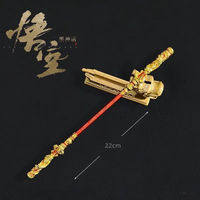 22CM Super Ventes Flash BLACK MYTH WUKONG Roi Singe 1/1 Grande Taille Modèle Bâton Doré Figurine Anime Personnage de Dessin Animé