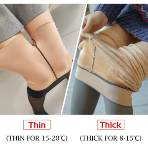 Winter Warm Leggings Sexy Slim Translucent Pantyhose Nylon Tights High Waist Thick Wool <strong>Sock</strong> Pants Women <strong>Thermal</strong> Legging R2187 - Product Image 6