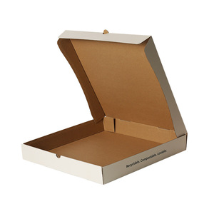 Boîte à <span class=keywords><strong>pizza</strong></span> en papier ondulé réutilisable portable <span class=keywords><strong>de</strong></span> haute qualité en gros avec logo personnalisé bon marché - Product Image 5