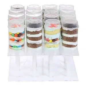 Klarer Acryl-Lebensmittelständer 16 Mini-Acrylkeks-Lutscherhalter Lucite Perspex Kuchen-Push-Pop-Vorführständer