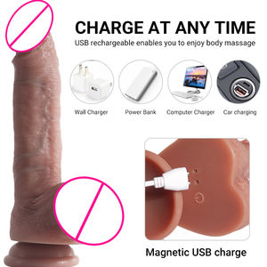 Yüksek kalite kadınlar yapay Penis Masturbation te mastürbasyon Penis vibratör masaj değnek kauçuk Penis seks oyuncakları kadın için - Product Image 3