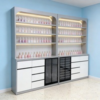 Meuble de présentation pour nail art avec éclairage LED, directement du fournisseur d'usine – Vitrine murale moderne pour salon de manucure