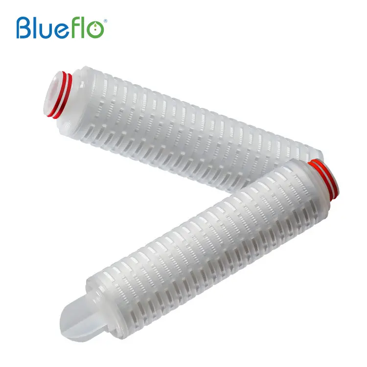 Производители плиссированных фильтров Blueflo PP/PES/PTFE, фильтры для очистки воды, картриджи для механической промышленности с плиссированной конструкцией PP