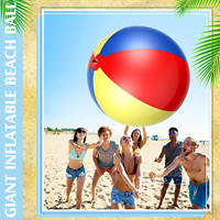Ballon de plage géant gonflable en PVC - Couleur et logo personnalisables - Jouet aquatique surdimensionné pour adultes pour piscine et plage