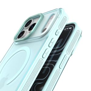 Luxury Metal <strong>Camera</strong> Ring Frosted Translucent Magnetic Phone Case for <strong>iPhone</strong> 17 Pro Max Shockproof <strong>Cover</strong> - Product Image 2