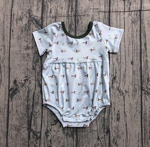 SR3981 RTS Infant Baby Blue polka little sister smock <b>Kids</b> Wholesale Romper ruffle Sleeve Jumpsuit girl <b>Bubble</b> - Product Image 6