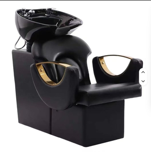 Fauteuil de lavage semi-inclinable en cuir de luxe léger pour salon de coiffure et barbier, vente en gros - Product Image 1