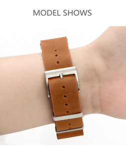 Bracelets de montre en cuir véritable Crazy Horse 18mm 20mm 22mm 24mm pour hommes, bracelet de montre vintage en cuir, bracelet en cuir personnalisé 19mm <span class=keywords><strong>21mm</strong></span> - Product Image 6