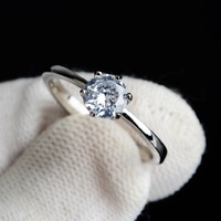 Mode Valentijnsdag Bruid Verloving Sieraden Verguld Roestvrij Staal Zirkoon Diamanten Trouwringen Voor Vrouwen