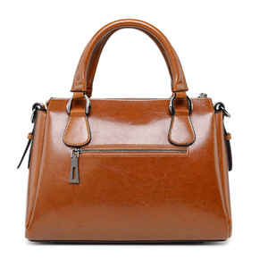 Sacs à main en cuir véritable pour femmes, sacs fourre-tout à bandoulière avec fermeture éclair, sacs à main en cuir de vachette véritable avec poignée supérieure, sacs à main pour femmes - Product Image 4