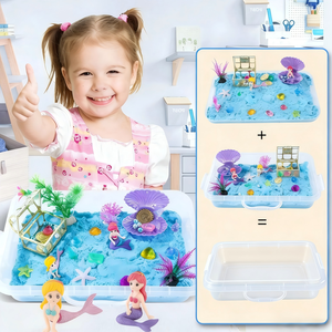 JITENG Set di Giocattoli Sensoriali con Sabbia Magica, Stampi per Costruzioni a Tema Oceano, Gelato e Torta, per Vasca Sensoriale e Gioco all'Aperto - Product Image 4