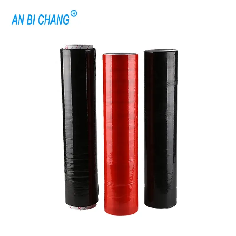Nero rosso LLDPE polietilene trasparente trasparente pallet stretch wrap film