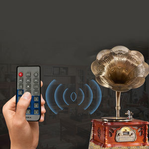 Tourne-disque vintage rétro avec Bluetooth, <span class=keywords><strong>d</strong></span>écoration de salon, ancien lecteur de disques, système audio Hi-Fi créatif - Product Image 3