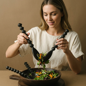 Resin <b>Salad</b> Servers Set Eco-Friendly Dishwasher Safe Manual <b>Salad</b> <b>Tools</b> - Product Image 1
