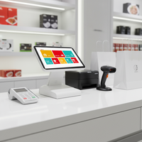 Sistema POS Android Windows con Pantalla LED de 15.6 Pulgadas, Caja Registradora Modelo S08, 1 Año de Garantía, Intel I5