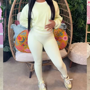 Ensemble de yoga pour femmes Viviblook Z1230ST07, pull et leggings d'automne et d'hiver, pantalon de sport décontracté pour femmes, ensemble de sport de plein air en 2 pièces - Product Image 5