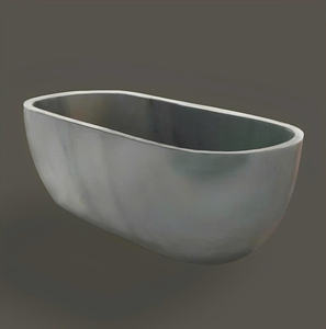 Baignoire en pierre solide de haute qualité - Baignoire autoportante moderne avec finition mate élégante 190 cm Projets d'intérieur de luxe pour salle de bain - Product Image 4