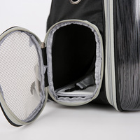 Sac à dos de voyage pour animaux de compagnie en fibre transparente pour chien et chat avec fermeture à glissière Sac pour