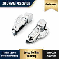 Repose-pieds pour moto et scooter en aluminium CNC Zhicheng, anodisés à haute résistance, pliables, taille personnalisable, OEM/ODM pris en charge