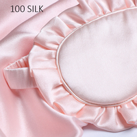 Masque de sommeil 100% Soie de Mûrier Style Floral 19mm Confortable avec Dentelle et Volants Princesse