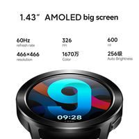 Reloj Inteligente S3 con Pantalla AMOLED de 1.43'', Conexión Inalámbrica 5.2, Monitor de Frecuencia Cardíaca, Oxígeno en Sangre, Resistente al Agua 5 ATM, Seguimiento Deportivo