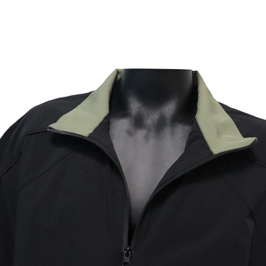 Vente en gros de haute qualité pour <span class=keywords><strong>homme</strong></span> <span class=keywords><strong>noir</strong></span> (à séchage rapide, respirant, résistant au vent) avec un trench-coat à manches courtes à fermeture éclair quart - Product Image 4