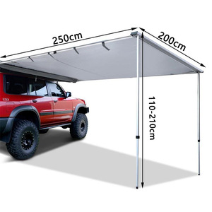 Auvent <span class=keywords><strong>de</strong></span> voiture latéral en argent revêtu OEM, auvent rétractable pour <span class=keywords><strong>camping</strong></span>-<span class=keywords><strong>car</strong></span> 4x4 tout-terrain, auvent pour <span class=keywords><strong>camping</strong></span> en plein air, tente <span class=keywords><strong>de</strong></span> toit <span class=keywords><strong>de</strong></span> voiture - Product Image 4