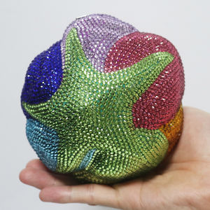 Новейший роскошный женский вечерний кошелек с несколькими розами Американский Красивый клатч с кристаллами и камнем на цепочке, модный банкет - Product Image 2