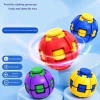 Balle anti-stress rotative en plastique imprimée en 3D, jouet de bureau mécanique à pression et rotation à 360°, gyroscope cinétique premium pour adultes et enfants