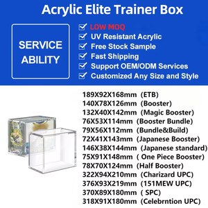 Caja de Exhibición y Almacenamiento para Colección ETB de <span class=keywords><strong>Pokémon</strong></span> con 99% de Protección UV, de Acrílico para Paquete de Refuerzo de Entrenador Élite, Tapa con Cierre Magnético - Product Image 4