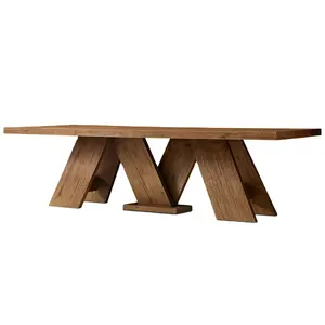 Modern Wooden Dining Table Set Custom Size Feature Luxury Rectangular Dining Tables