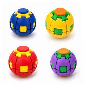 Modern Fingertip Gyro Sphere Push Button Spinner Ball Sensory Puzzle Toy Party Favor Custom Color Wholesale Set - Product Image 1