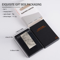 Briquet USB Portable Rechargeable Électrique à Arc Plasma Coupe-Vent en Métal pour Cigare pour Cadeaux Promotionnels