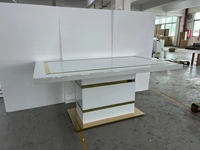 Table de cuisine et chaises pour 4 salle à manger ensemble de table de cuisine en bois table à manger ronde en verre miroir