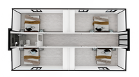 Logement temporaire résistant aux ouragans pour camp de mine, projet de camp de travail, hébergement de chantier, bureau de chantier, maison conteneur