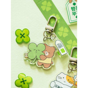 Porte-clés ours en acrylique porte-bonheur Mousqueton et porte-clés promotionnels de qualité supérieure - Product Image 1