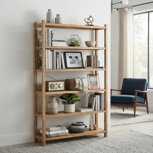 Cette élégante étagère marron en forme de A combine une fabrication robuste, idéale pour organiser votre espace avec style et ajouter une touche naturelle. - Product Image 2