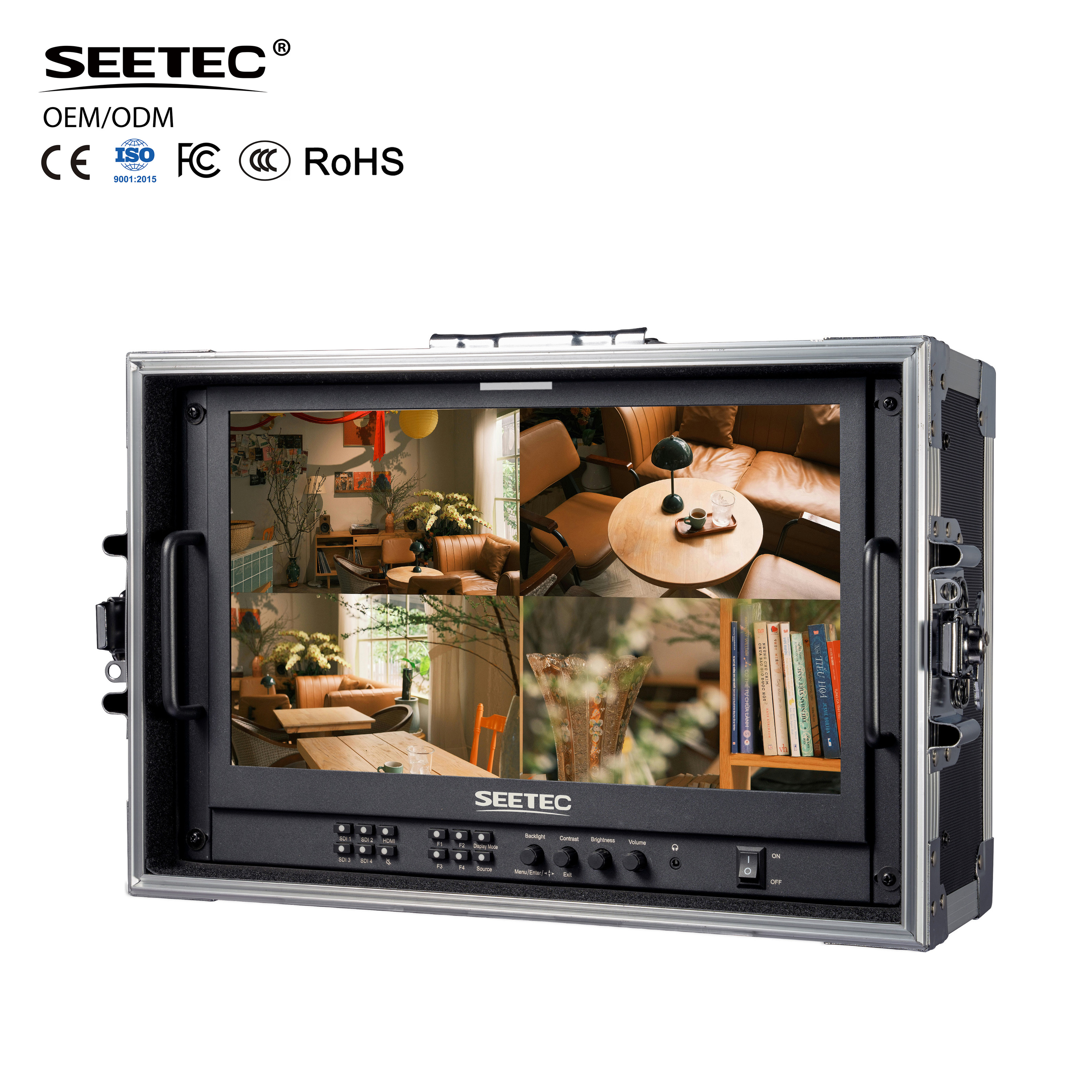 SEETEC ATEM156S-CO Multi-camera Director <strong>Monitor</strong> 3G-SDI <strong>Full</strong> <strong>HD</strong> 1920x1080, OEM Factory Direct, Custom Logo Service