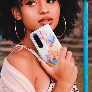 Étui portefeuille tendance en cuir PU avec porte-cartes et dragonne pour téléphones mobiles Sony <span class=keywords><strong>Xperia</strong></span> 1, 5, 10 IV, <span class=keywords><strong>1V</strong></span>, 10V, ACE III - Product Image 6